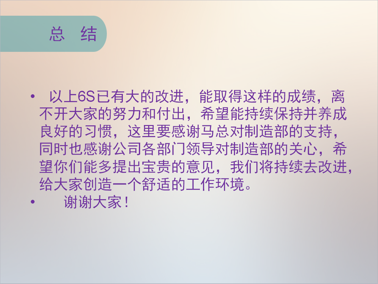 三月份6S总结